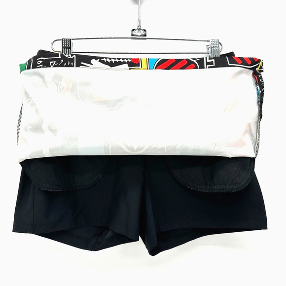 Jean Charles de Castelbajac Skort Womens S Pop Art Shorts Tennis Golf Pickleball - Picture 6 of 8